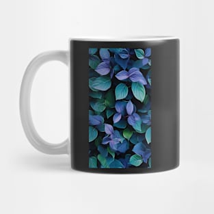 Beautiful leaves in cool green, blue and purple hues ! Mug